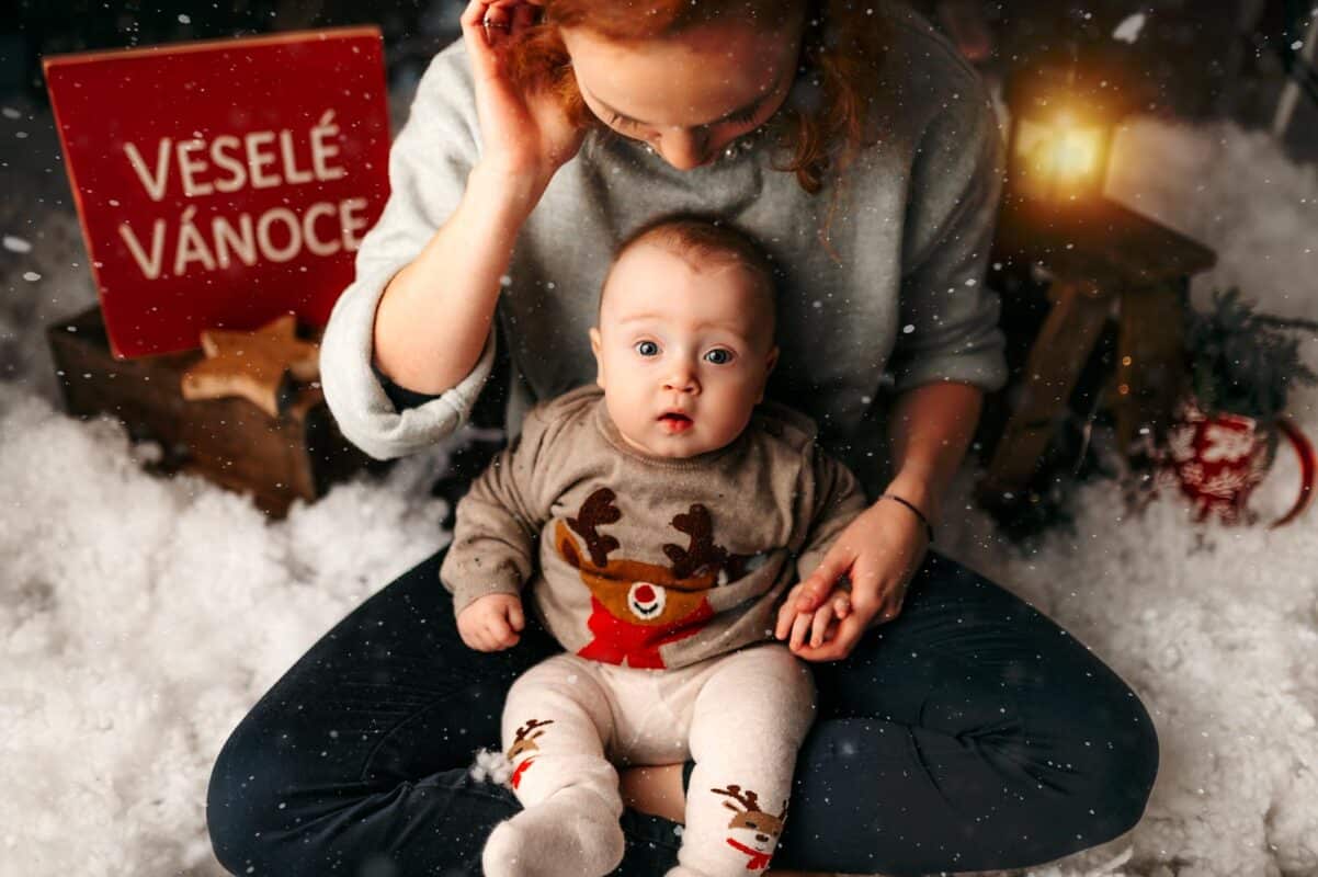 vánoční focení dětí