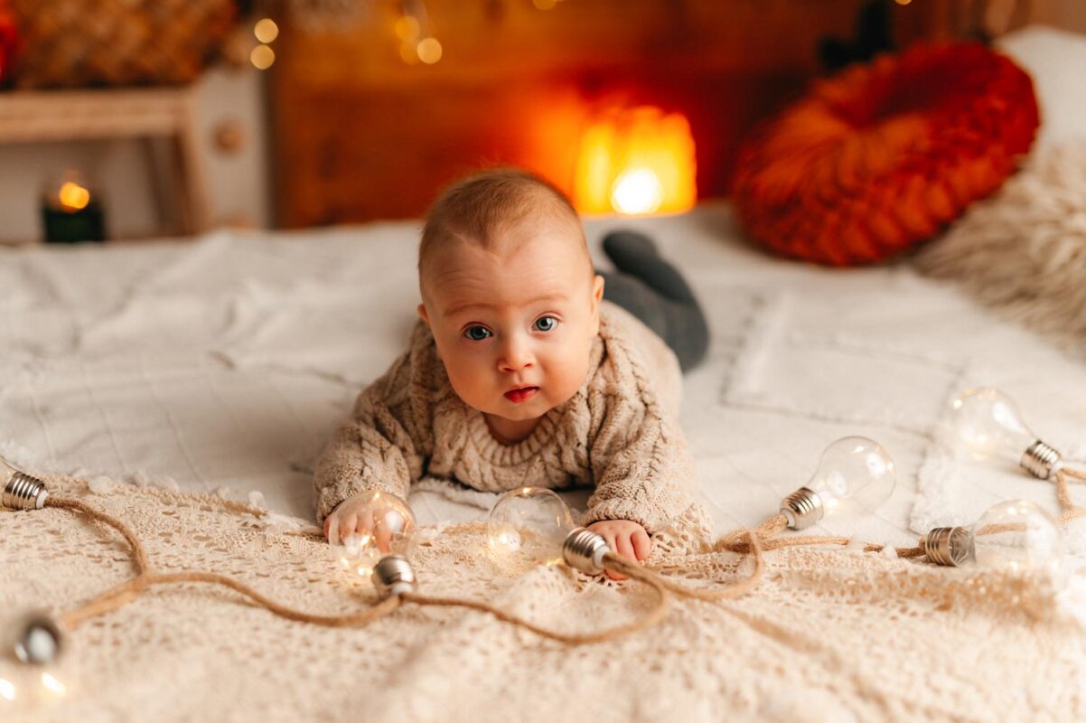 vánoční focení miminek