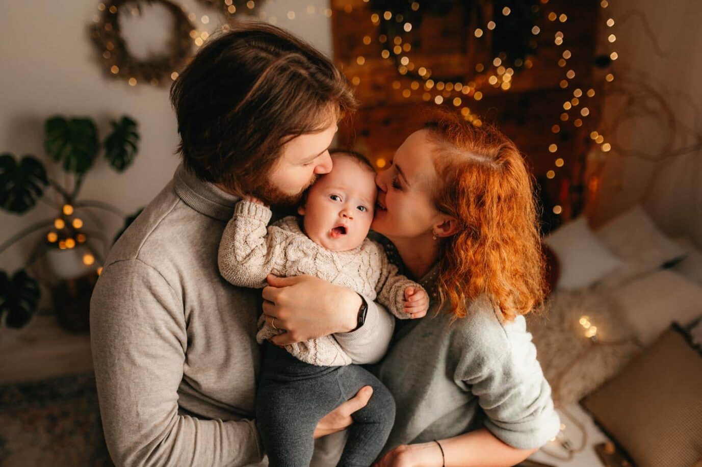 vánoční focení miminek