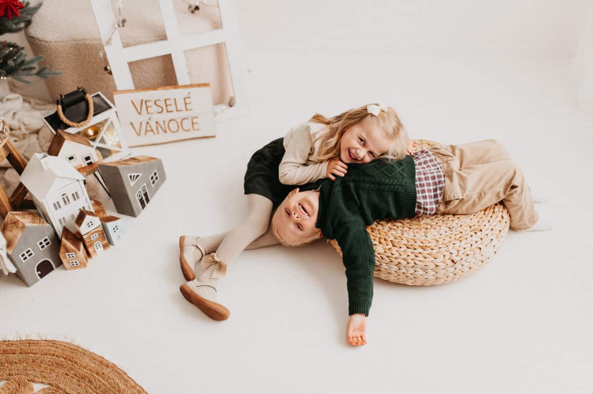 vánočí focení v ateliéru
